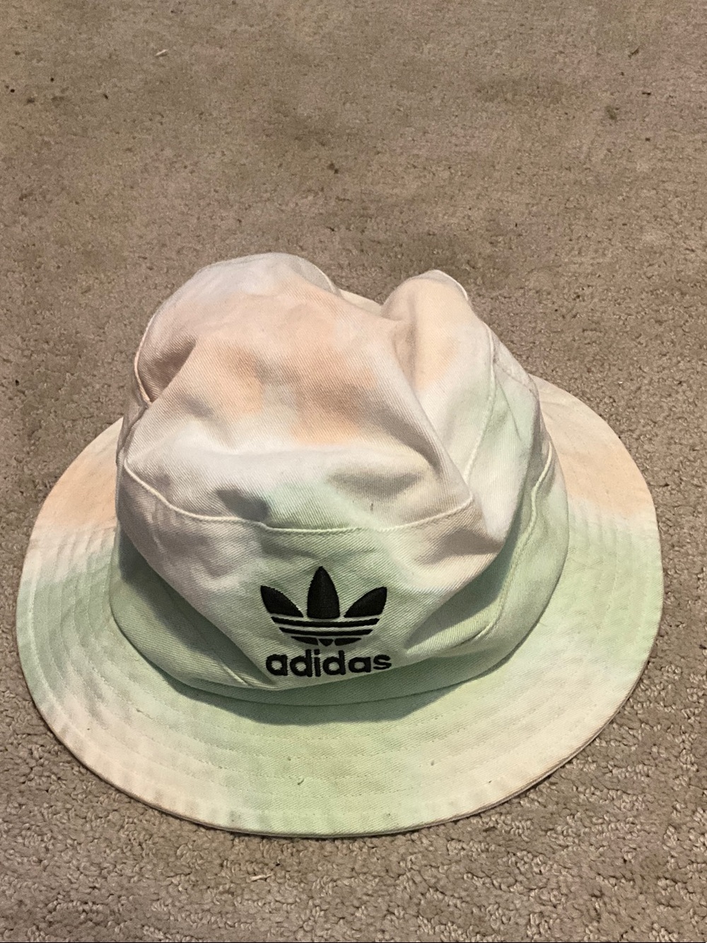 adidas Kids Pastel Tie-Dye Bucket Hat - Light Green/White